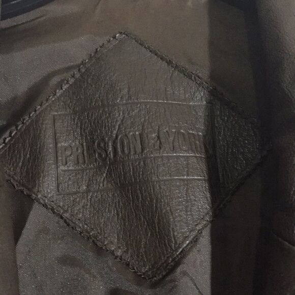 Preston & York Brown 80’s style cut Leather - Picture 2 of 3